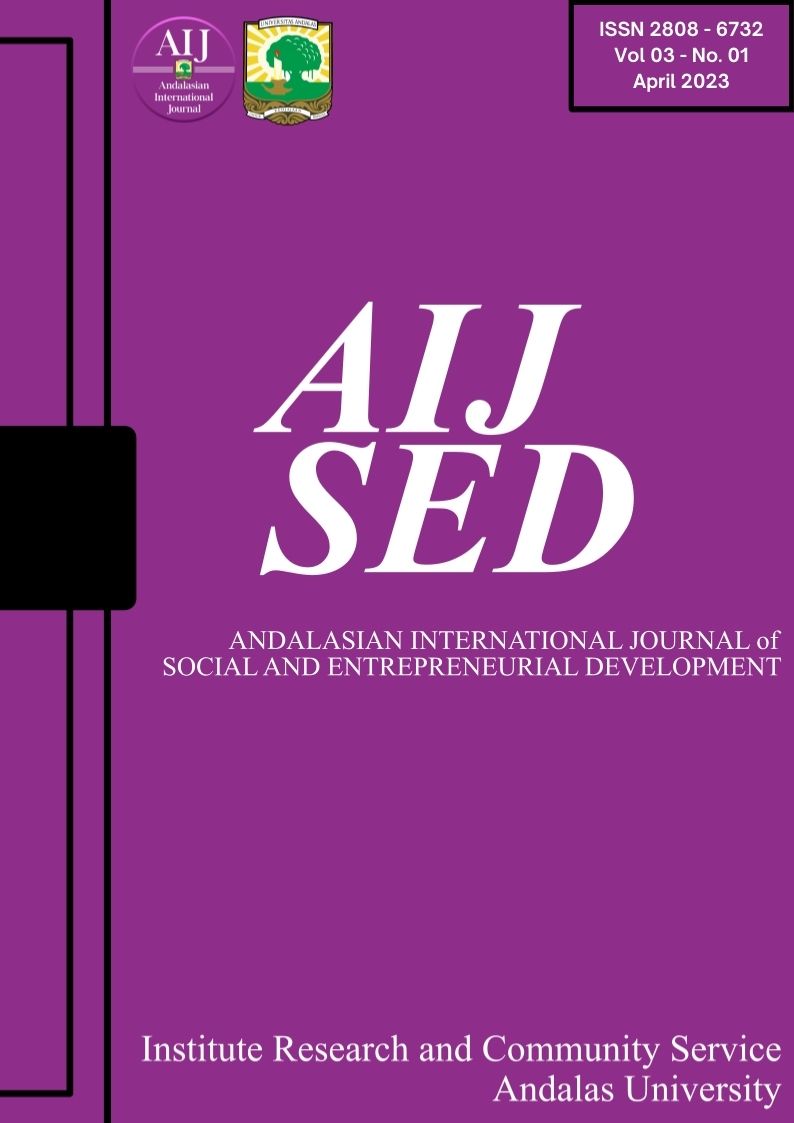 					View Vol. 3 No. 01 (2023): Andalasian International Journal of Social and Entrepreneurial Development
				