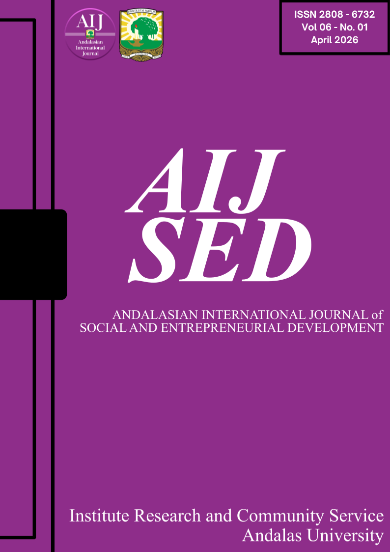 Cover Andalasian International Journal of Social and Entrepreneurial Development